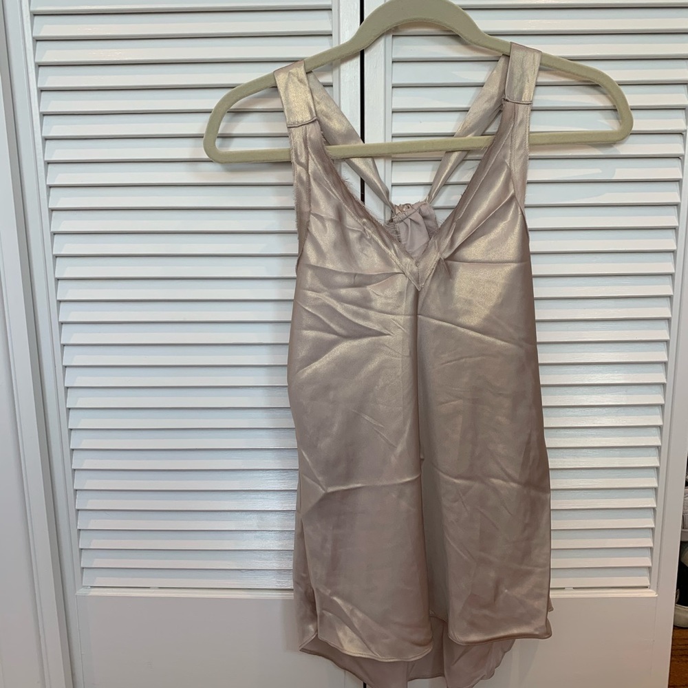Trouve Shimmery Bronze Tank Blouse